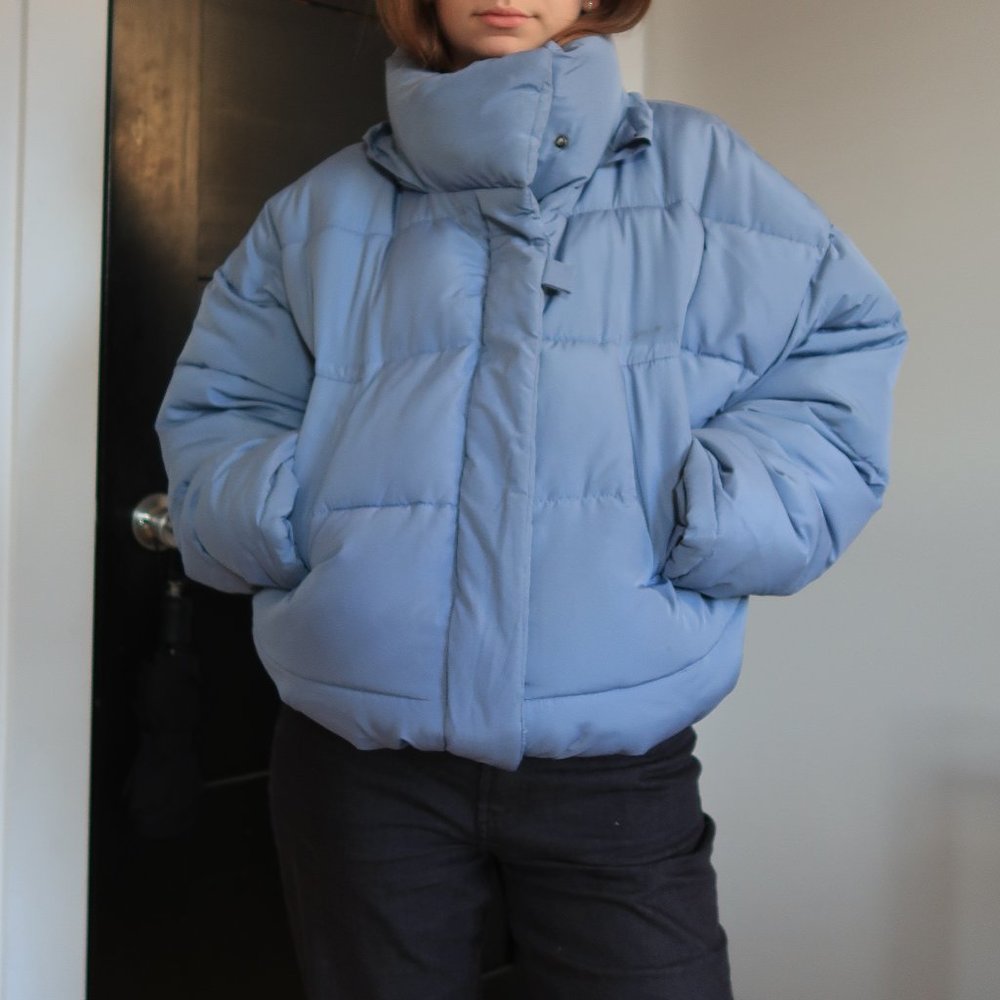Blue Urban Outfitters Puffer Coat